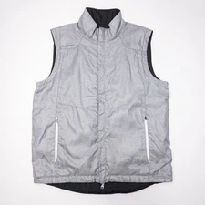 Zero Restriction Reversible Vest Men's Medium Full Zip Windbreaker Black Gray