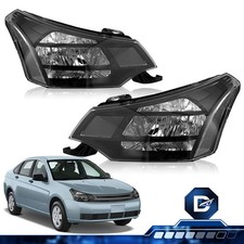 For 2008-2011 Ford Focus S Se Ses Sel Halogen Black Clear Headlights Pairs