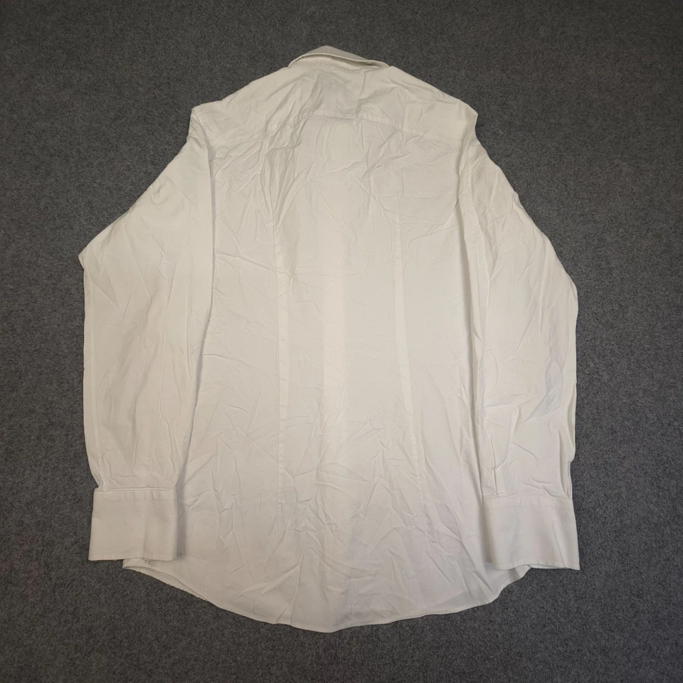 Camisa P Johnson Para Hombres PEQUEÑA Blanca Manga Larga Cuello Abotonado Formal Talla S Foto 4 de 4