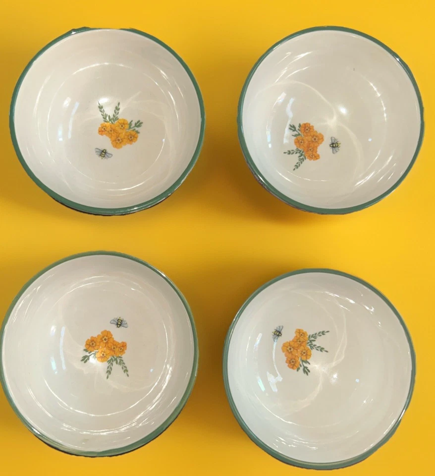 Four New Anthropologie “Eden” Wildflower Cereal Bowls 6” tall x 3.75” wide NWT - Image 3 of 4