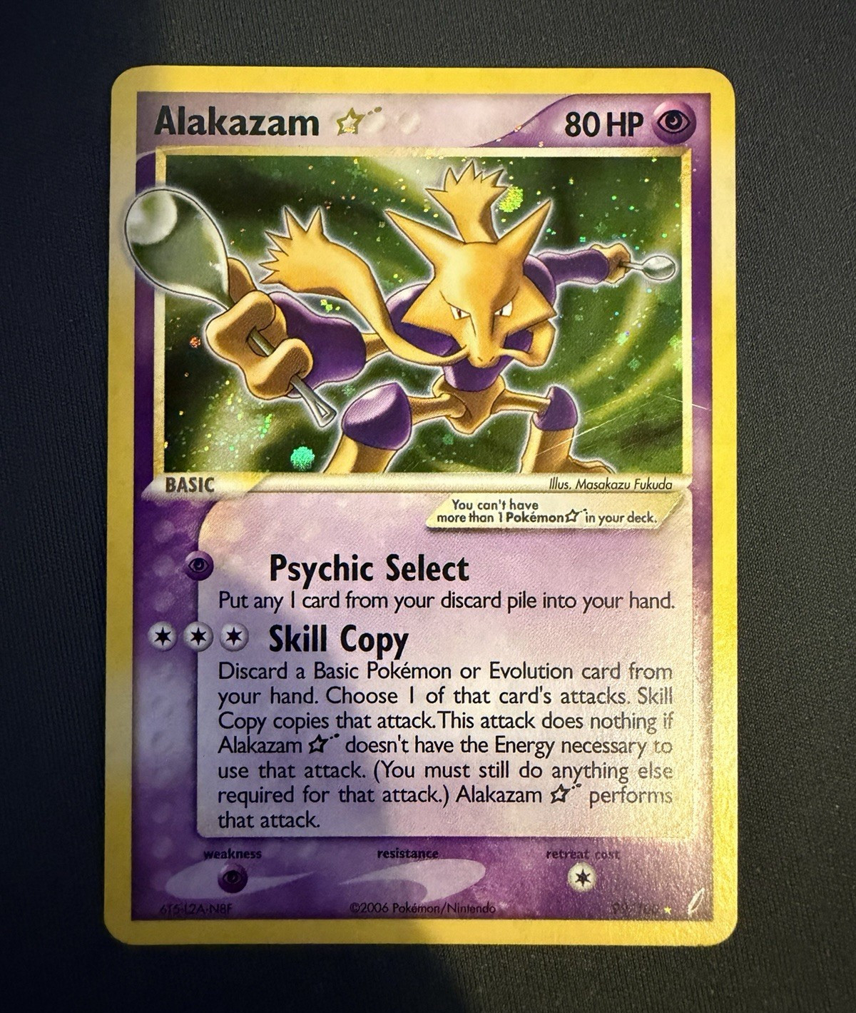 Alakazam 99/100 Holo Rare, EX Crystal Guardians 2006 Pokémon TCG (EN)
