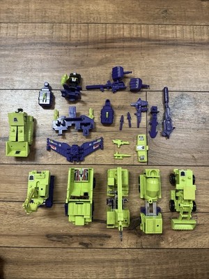 Original Transformer G1 CONSTRUCTICON DEVASTATOR lot of 6 Parts HASBRO 1985