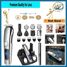 Men's Waterproof Grooming Kit   6 in 1 Beard, Nose, Body, Mustache Trimmer, S...