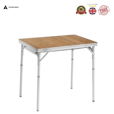 Outwell Calgary Bamboo Table Portable Folding Camping Picnic Table - Image 1 of 4