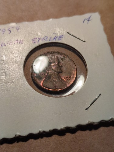 1959 Lincoln Penny Weak Strike Last Digit