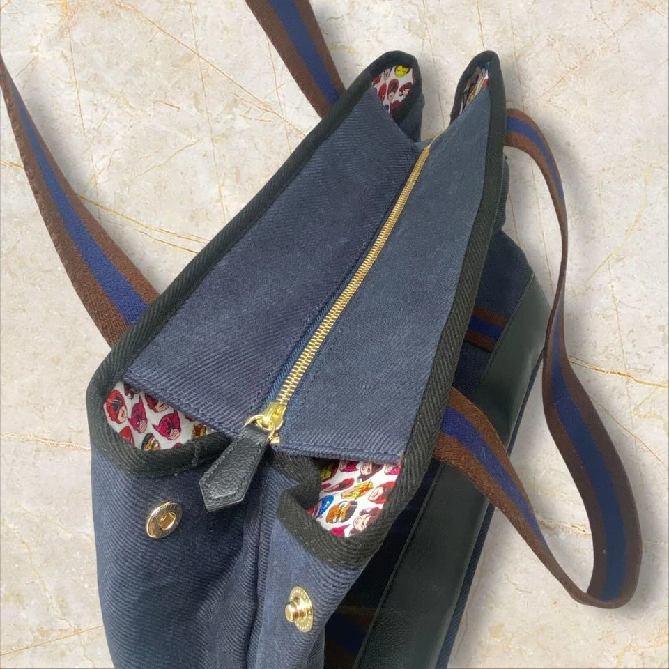 Samantha Thavasa Marvel Avengers Tote Bag Denim Navy Unused Near Mint - Image 2 of 4