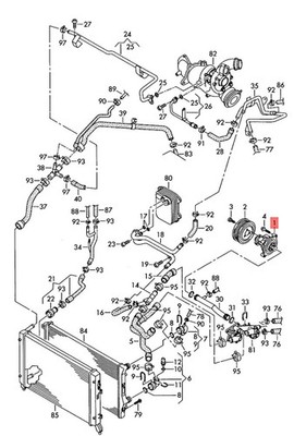 Genuine VW AUDI SEAT Coolant Pump With Glued In Sealing Ring 03C121008H