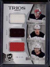 2020-21 The Cup Mackenzie Blackwood Miles Wood Pavel Zacha Trios Jersey  /35
