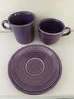 Fiestaware Lilac purple tea cup, saucer, and ring handled mug. — photo 2