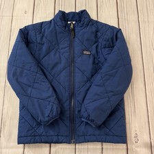 Patagonia Kids Blue Quilted Puffer Jacket Full Zip YKK Size 8 Nano