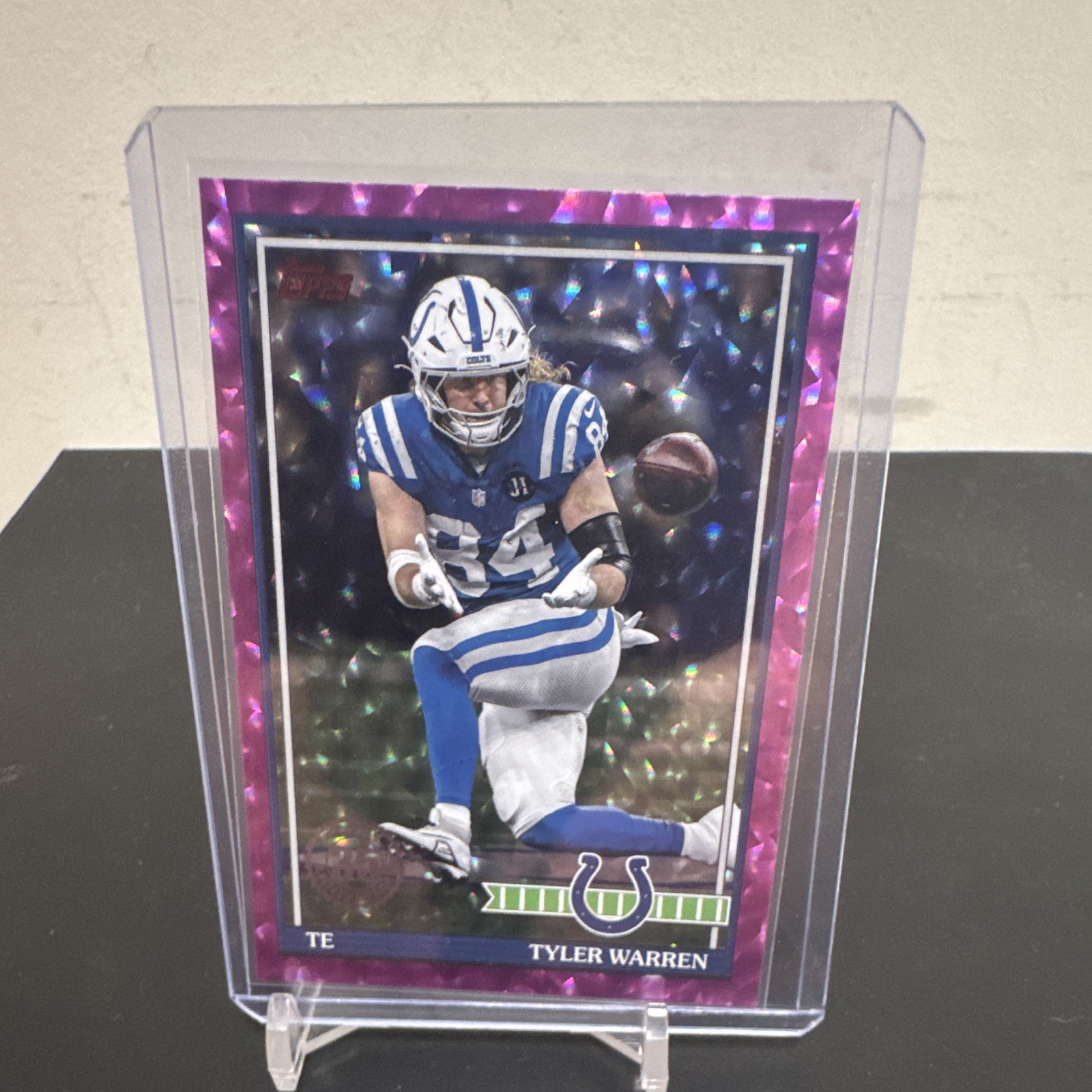 Topps 2025 Tyler Warren Colts 91TF-48 Purple Parallel Football Card