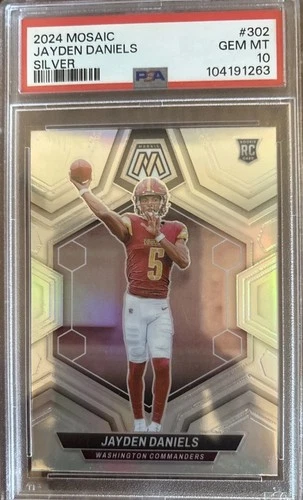 2024 Panini Mosaic - Rookies Jayden Daniels #302 Silver Prizm (RC)