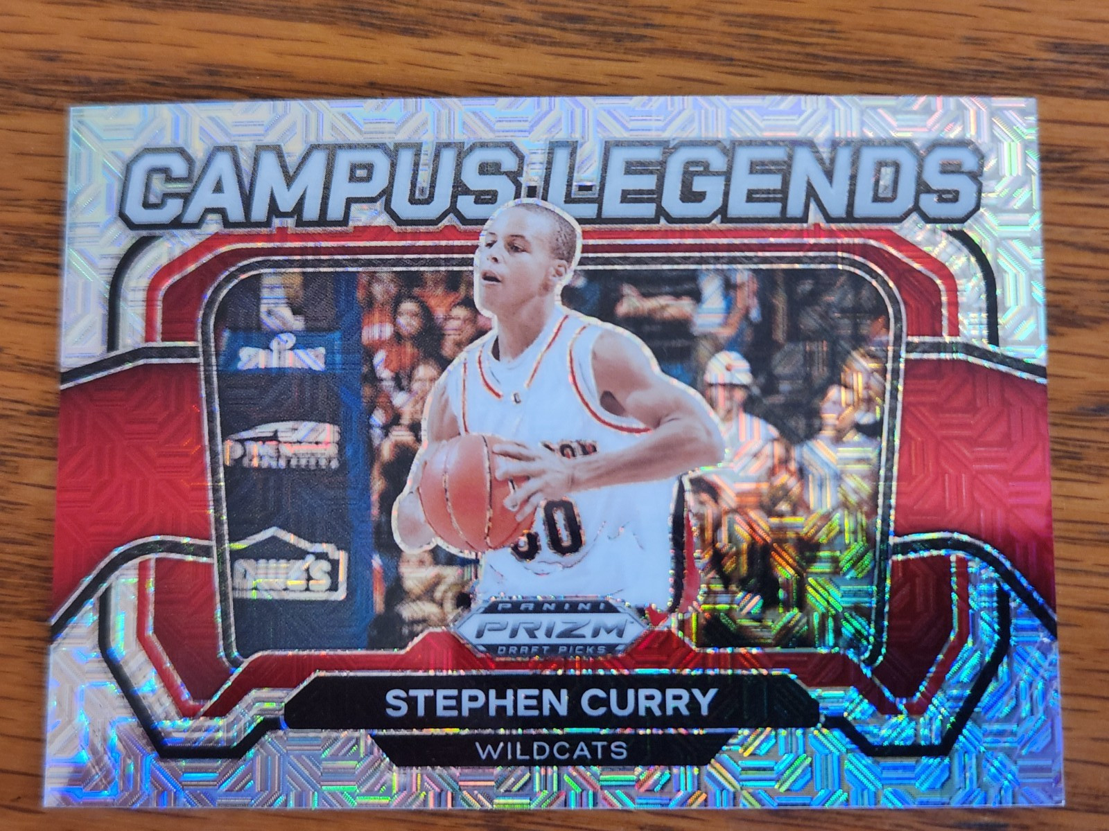 2024 Panini Prizm Draft Picks Campus Legends Mojo Prizm # 17/25 Stephen Curry #2