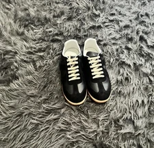 Maison Margiela Replica Gats Men's Black Leather Sneakers Size 43 US 10