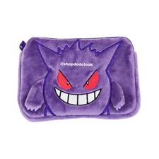 Pokemon Gengar Plush Mini Tissue Pouch Coin Purse Zipper Wallet SK Japan Purple