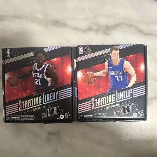 Hasbro Starting Lineup NBA Figures Joel Embiid & Luka Dončić Series 1 6" w/ Card