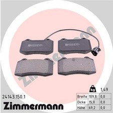 ZIMMERMANN Bremsbelagsatz Scheibenbremse 24143.150.1 für SEAT LEON 24143 1M1