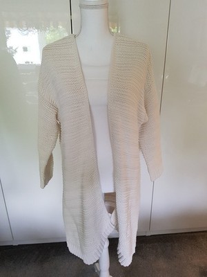 strickjacke/ damen/ kiabi/ modische langjacke in beige/ gr. XL