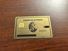 New American Express GOLD Metal Card. Cancelled. Collectible!