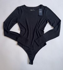 Abercrombie  Fitch Soft A F Cozy Black Longsleeve Bodysuit Size Small NWT