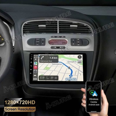 Android 14 Autoradio CarPlay 2+32GB GPS NAVI GPS Für Seat Altea XL 2005-2015