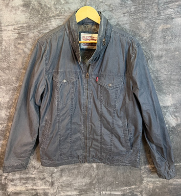 Levis Jacke Herren M blau leichter Reißverschluss Trucker Style Freizeit Mantel