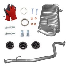Mittelrohr + Endschalldämpfer Auspuff für Suzuki Jimny 1.5 dCiD DDiSD +Anbausatz