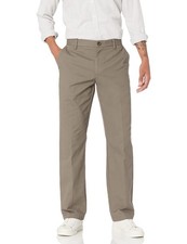 Amazon Essentials Men's Classic-fit Wrinkle-resistant Flat-front Taupe 36x30