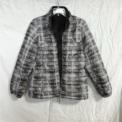 Below Zero By Rothschild Women's Winter Jacket Size L Front Zipper Gray black 