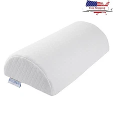 Memory Foam Back Pillow Half Moon Lumbar Support Wedge Pillow Pain Relief New