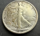 1917 S Reverse Walking Liberty Half Dollar XF EF Extremely Fine