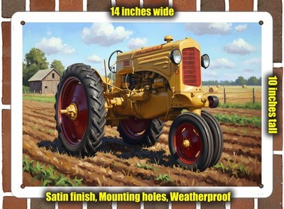 Metal Sign - 1942 Minneapolis Moline Tractor Oil Painting - 14x10
