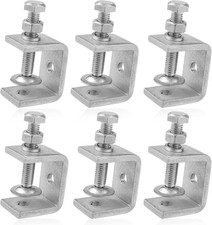 6 Pack 304 Stainless Steel Small C Clamps 1 Inch Mini C-Clamps Heavy Duty for Wo