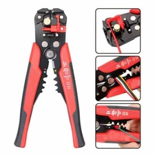 Self-Adjusting Insulation Wire Stripper Cutter Crimper Terminal Pliers Tool 8"