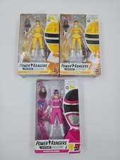 Lot of 3 Power Rangers Lightning Collection Mighty Morphin Ninja 2 Yellow Blue