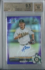 2017 Bowman Draft Chrome Pick  Purple Refractor/250 Austin Beck Auto bgs 9/5 10