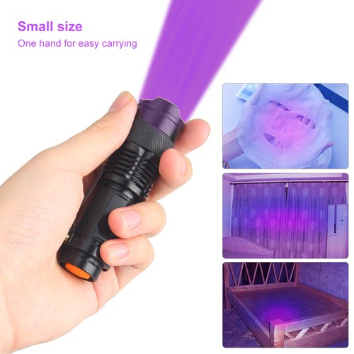 4/6/8X Lámpara UV LED Linterna 395nm Zoom Escorpión Ámbar Luz Negra - Imagen 5 de 21