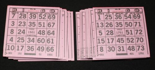 BINGO PAPER Cards Sheets 1 on singles Purple Solid - 200 sheets - Picture 1 of 1