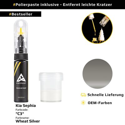 Touch Up Paint Pen for Kia Sephia Code: C3 Wheat Silver