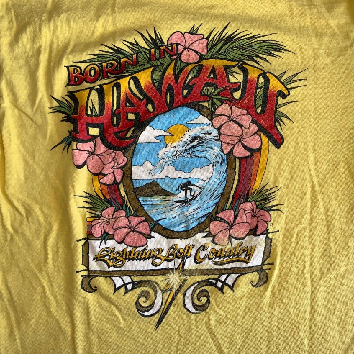 70s - 80s VINTAGE LIGHTNING BOLT HAWAII SURF BRAND T-SHIRT 70s - 80s VINTAGE LIGHTNING BOLT HAWAII SURF BRAND T-SHIRT
