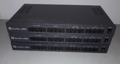 Lot of 3 Pcs Everplex Color Multiplexer 4 Channel, NTSC  EP4CDX/N