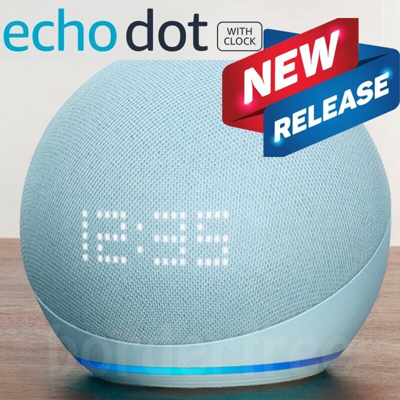  Echo Dot with Clock (5th Gen, 2022 Release) Smart Speaker with  Alexa