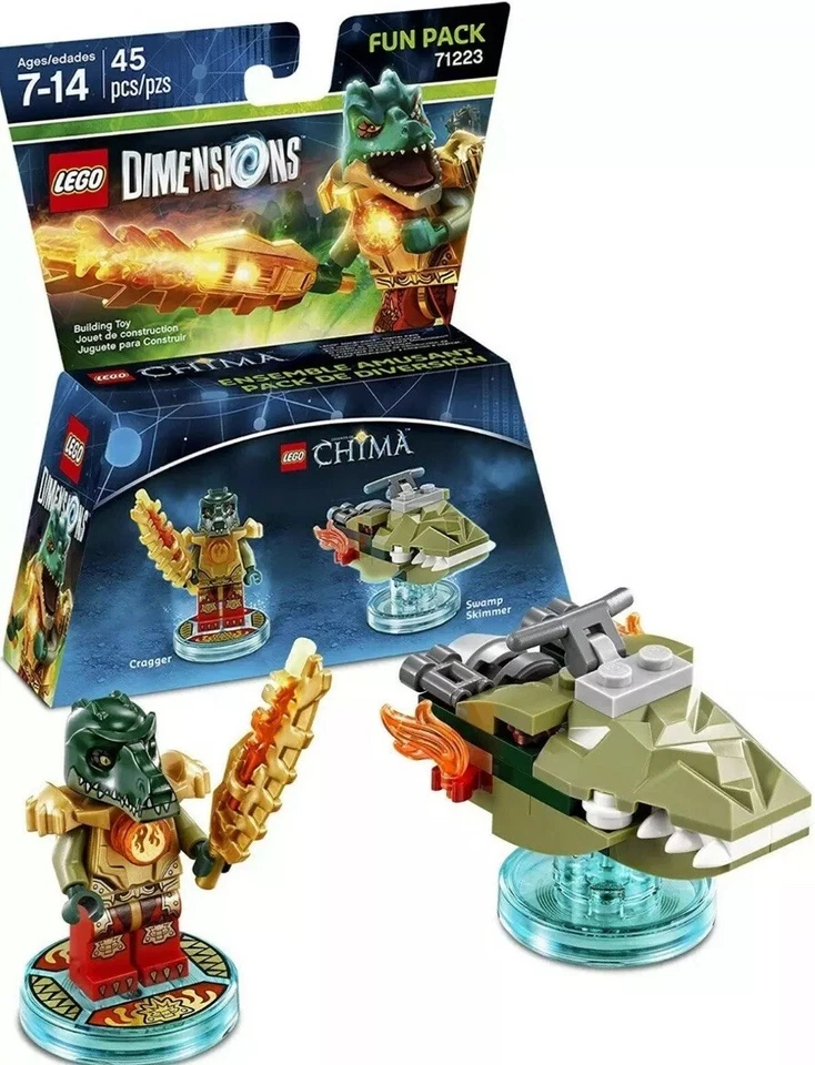 LEGO DIMENSIONS FUN PACK LEGENDS OF CHIMA CRAGGER 71223 Gator MinifigureS Game - Image 2 of 2