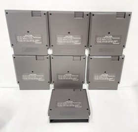 Lot Of 7 NES 5-Screw Carts Only Black Label Mario, Hogans Alley, Gumshoe NICE!!
