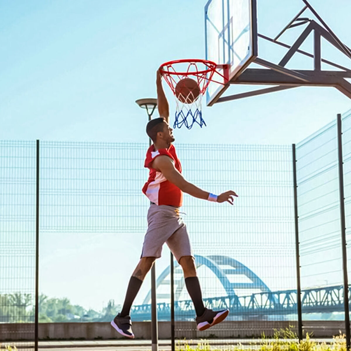 18 Full Size Basketball Hoop Ring Net Wall Mounted Outdoor