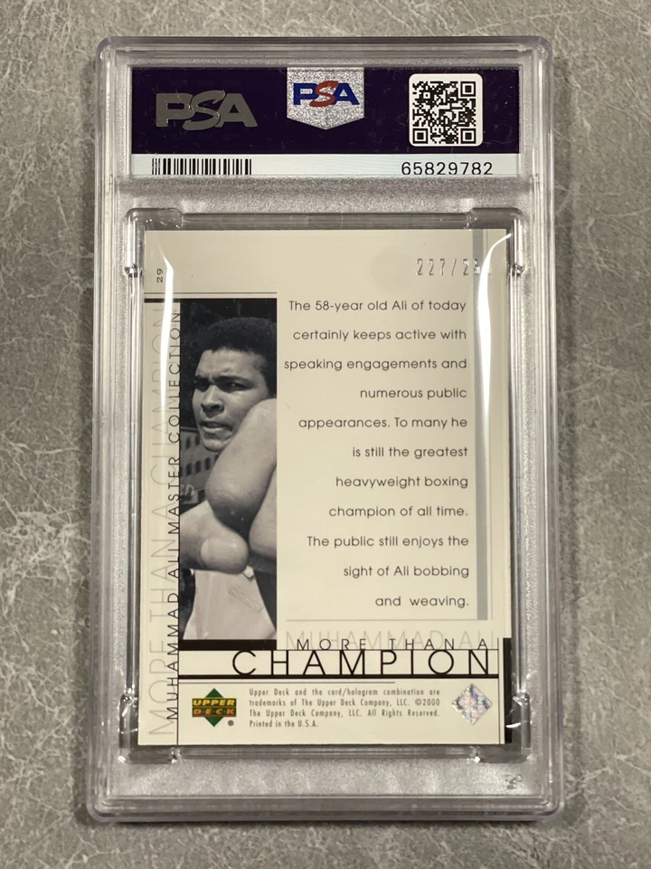 2000 Upper Deck Master Collection Muhammad Ali /250 #29 PSA 9 MINT - Image 2 of 2