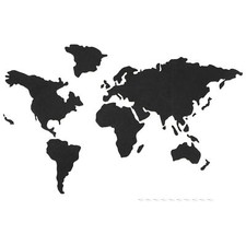 Tableau affichage liège - Panneau carte du monde 102x50,3cm - Cuisine maison