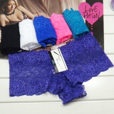 6X Sexy Womens Ladies Lace French Knickers Briefs Seamless Underwear Panties AAA