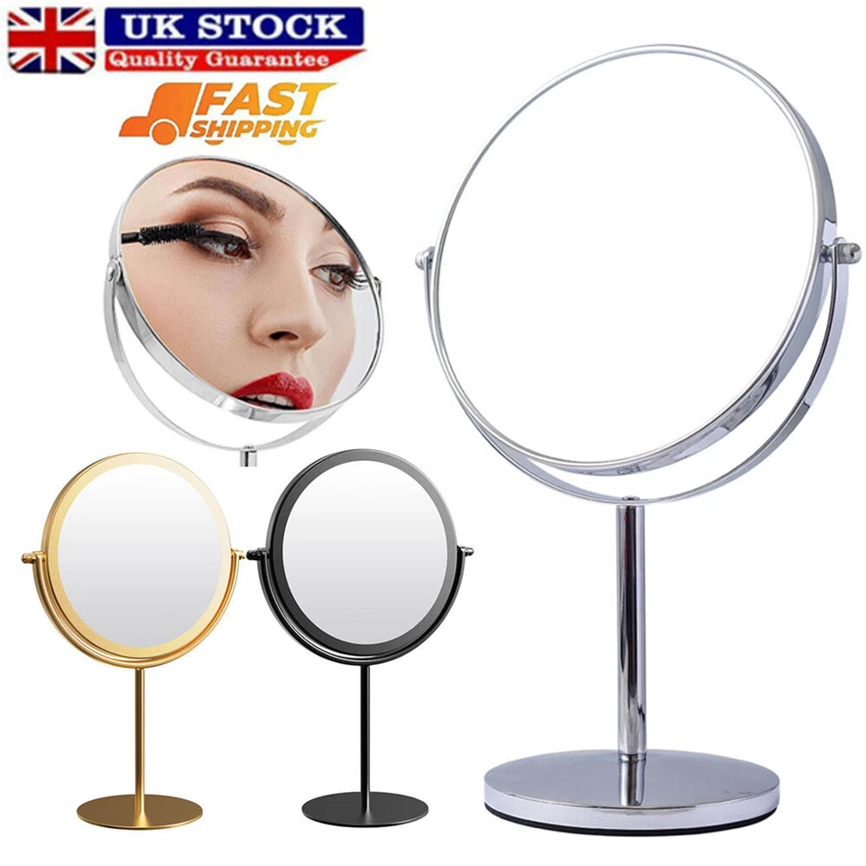 Freestanding Makeup Mirror Bathroom Shaving Cosmetic Make up Vanity Dressing UK