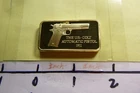 COLT 45 GOVERNMENT 1911 GUN PISTOL AUTOMATIC LINCOLN MINT SILVER GOLD BAR 2G7